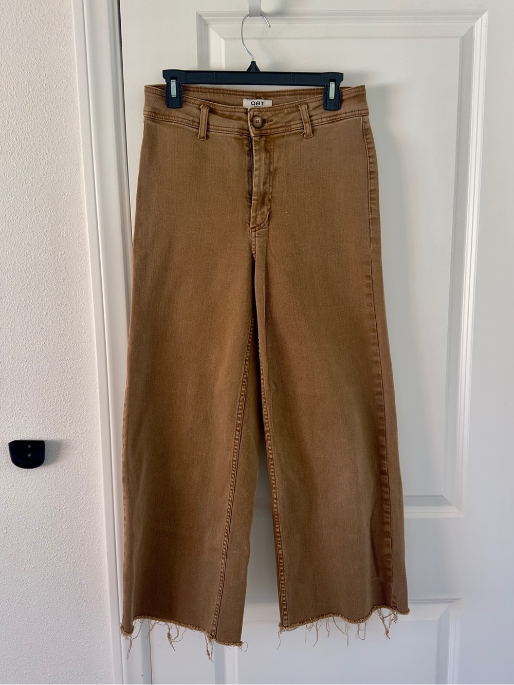 OAT New York Wide-Leg cropped ankle camel brown Jeans Women’s Pants